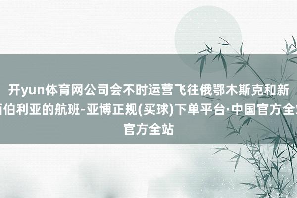 开yun体育网公司会不时运营飞往俄鄂木斯克和新西伯利亚的航班-亚博正规(买球)下单平台·中国官方全站